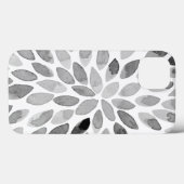 水彩ブラシストローク – 白黒 Case-Mate iPhoneケース (裏面 (横))