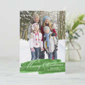 水彩ブラシストローク |緑 シーズンカード (スタンド正面)