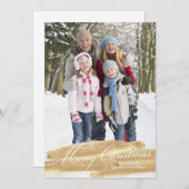 水彩ブラシストローク |金ゴールド シーズンカード (正面/裏面)