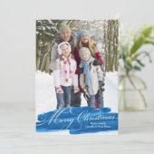 水彩ブラシストローク |青 シーズンカード (スタンド正面)