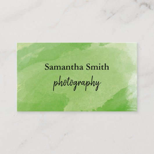 水彩ブラシミニマリスト 名刺 (正面)