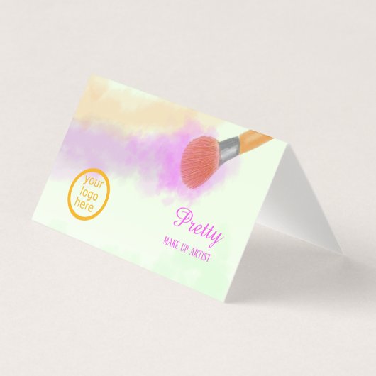 水彩ブラシ美しいメイクアップアーティスト (正面)