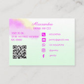 水彩ブラシ美しいメイクアップ業 名刺 (裏面)