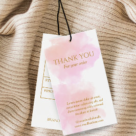 水彩ブラシ金ゴールドつるラベル