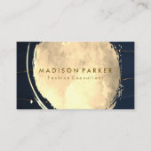 水彩ブラシ金ゴールド 名刺 (正面)