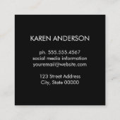 水彩ブラシ/モノグラム スクエア名刺 (裏面)