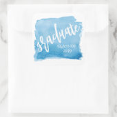 水彩ブラシ⎥卒業ステッパーソナライズされたカー スクエアシール (バッグ)