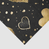 水彩ブラックと金ゴールドインクヴァレンティーンハート 薄葉紙 (詳細)