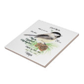 水彩ブラックキャップ《鳥》アメリカゴガラバードアート タイル (側面)