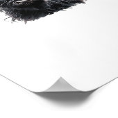 水彩ブラックハイランドクラシック牛Tシャツ ポスター (角)