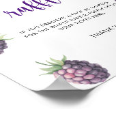 水彩ブラックベリー – おむつラッフル ポスター (角)