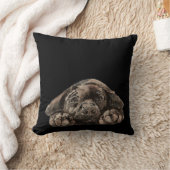 水彩ブラックラブラドールレトリエバーペットドッグ クッション (ブランケット)