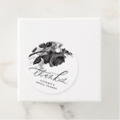 水彩ブラックローズ ブライダルシャワー 感謝 フェイバータグ (インサイチュ)