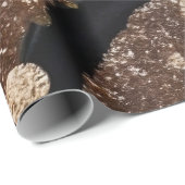 水彩ブラック&金ゴールドグリッター炭酸アルコールインク ラッピングペーパー (ロールコーナー)