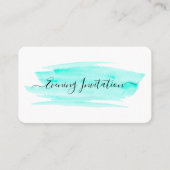 水彩ブラッシュストローク夕べイベントチケット招待状 名刺 (正面)