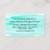 水彩ブラッシュストローク夕べイベントチケット招待状 名刺 (裏面)