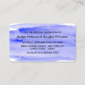 水彩ブラッシュストローク夕べイベントチケット招待状 名刺 (裏面)