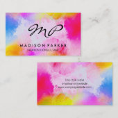 水彩ブラッシュモノグラム 名刺 (正面/裏面)