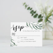 水彩ブランチ結婚のポストカードRSVP ポストカード (スタンド正面)