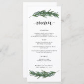 水彩ブランチ結婚式レセプションメニュー メニュー (正面/裏面)