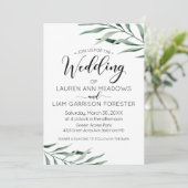 水彩ブランチ結婚式招待状 招待状 (スタンド正面)