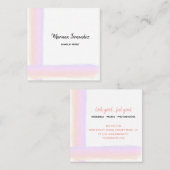 水彩ブラ色彩の鮮やかシ線の化粧アーティスト スクエア名刺 (正面/裏面)