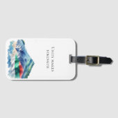 水彩ブルガリア国旗バルカン山脈ユニティ ラゲッジタグ (正面横)