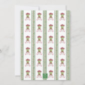 水彩ブルガンディアマリリスクリスマスパーティー 招待状 (裏面)