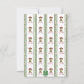 水彩ブルガンディアマリリスパーソナライズされた サンキューカード (裏面)