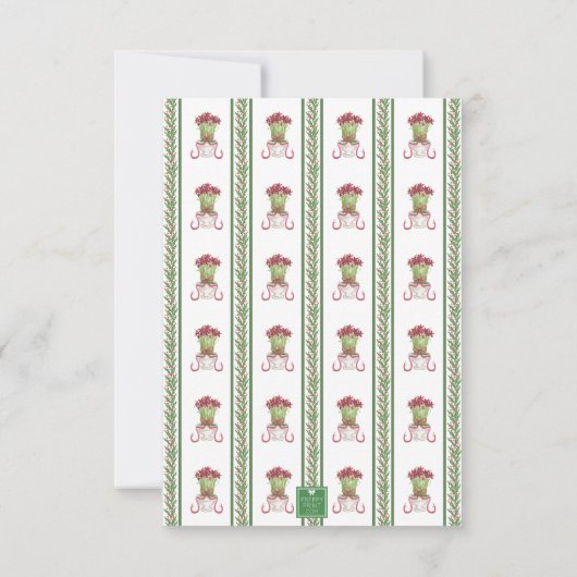 水彩ブルガンディアマリリスパーソナライズされた サンキューカード (裏面)