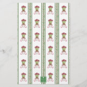 水彩ブルガンディアマリリスパーソナライズされた 便箋 (裏面)