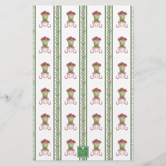 水彩ブルガンディアマリリスパーソナライズされた 便箋 (裏面)