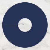 水彩ブルガンディーブルーフローラ結婚ズ ワイングラスタグ (裏面)