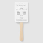 水彩ブルゴーニュと青結婚の花 ハンドファン (裏面)