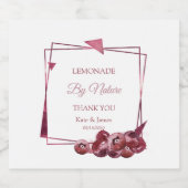 水彩ブルゴーニュのワイルドベリー リキュールボトルラベル (シングルラベル)