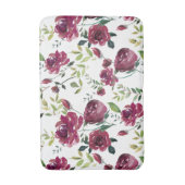 水彩ブルゴーニュの花 | 花柄 バスマット (正面縦)