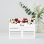 水彩ブルゴーニュフローラシャワーレシピカード アドバイスカード (スタンド正面)