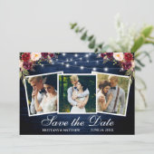 水彩ブルゴーニュフローラブルーウッド3写真 セーブザデート (スタンド正面)