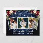 水彩ブルゴーニュフローラブルーウッド3写真 ポストカード (正面/裏面)