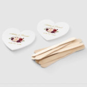 水彩ブルゴーニュフローラ結婚金ゴールドのH ハンドファン (組立なし)