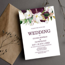 水彩ブルゴーニュフローラQRコード結婚ズ