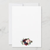 水彩ブルゴーニュブルーフローラ金ゴールドジオフレーム セーブザデート (裏面)