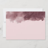 水彩ブルゴーニュモダンウォッシュ結婚ズ 招待状 (裏面)