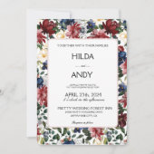 水彩ブルゴーニュ海軍バラ (正面)