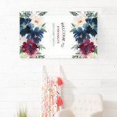 水彩ブルゴーニュ海軍花誕生日 横断幕 (インサイチュ)