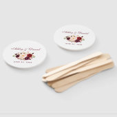 水彩ブルゴーニュ結婚フローラB ハンドファン (組立なし)