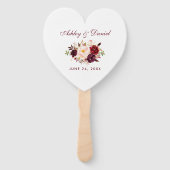 水彩ブルゴーニュ結婚フローラBH ハンドファン (正面)