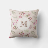 水彩ブルゴーニュ葉ーズ&葉モノグラム クッション (裏面)