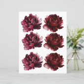 水彩ブルゴーニュ赤いバラ2面スクラップブック (スタンド正面)