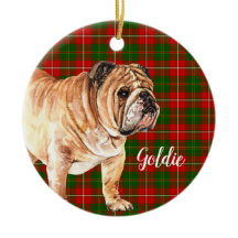 水彩ブルドッグパーソナライズされた